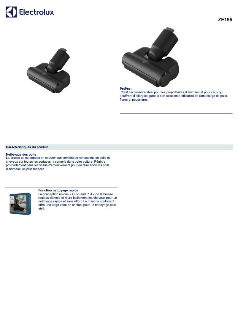 Page n°1 - Manuel utilisateur Electrolux ZE155