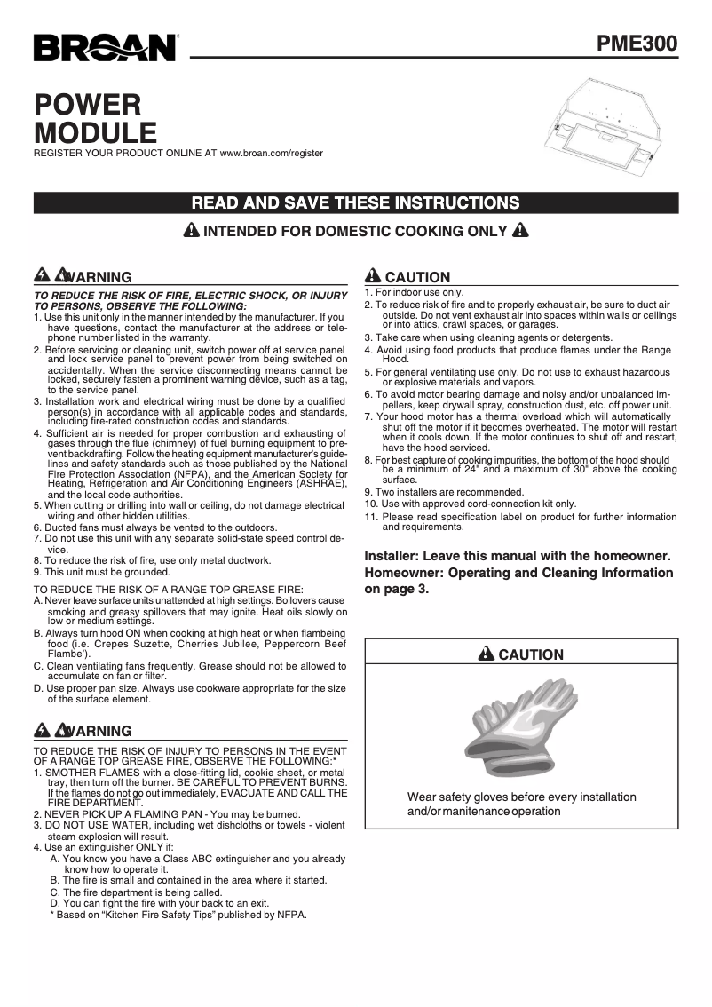 Image de la première page du manuel de l'appareil PME300