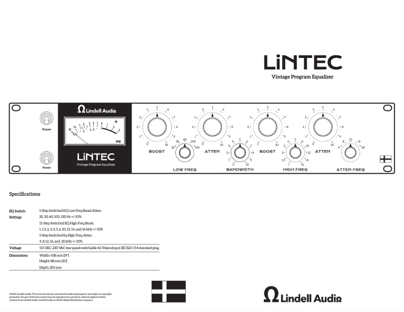 Página 1 del manual Manual de usuario Lindell Audio LiNTEC