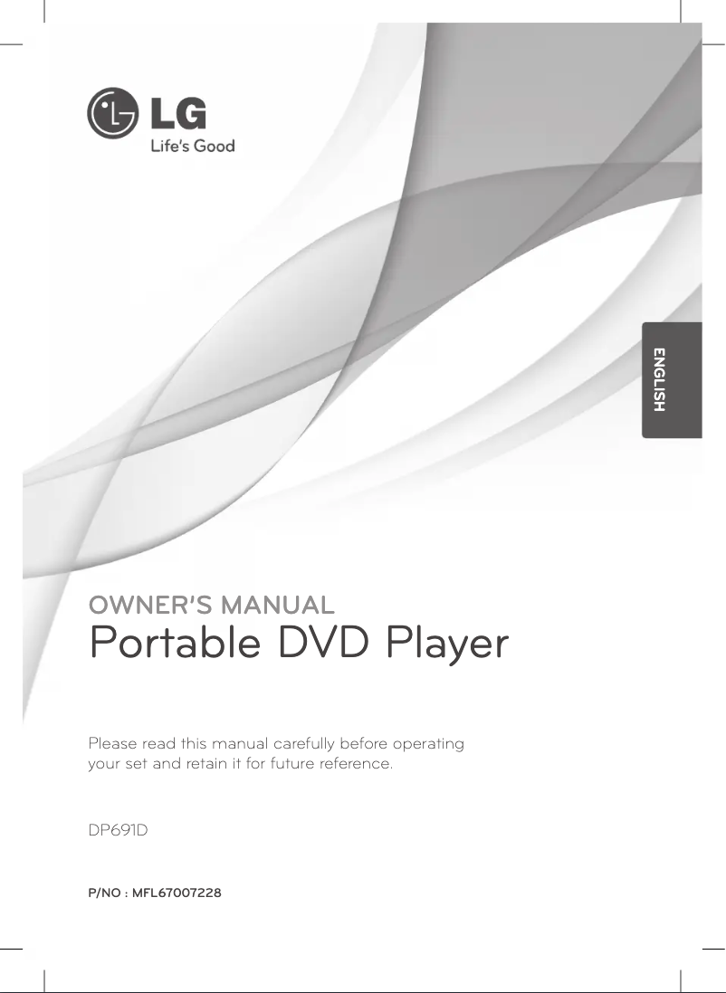 Page n°1 - Manuel utilisateur LG DP691D