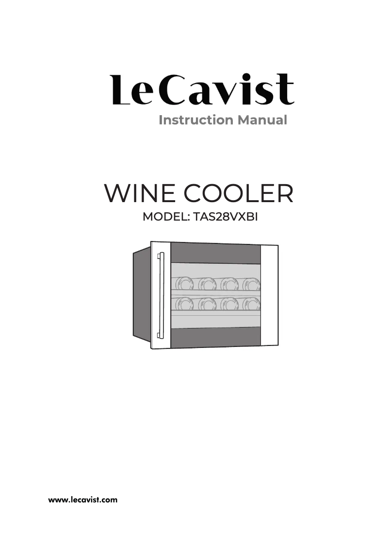 Page 1 de la notice Manuel utilisateur LeCavist TAS28VXBI