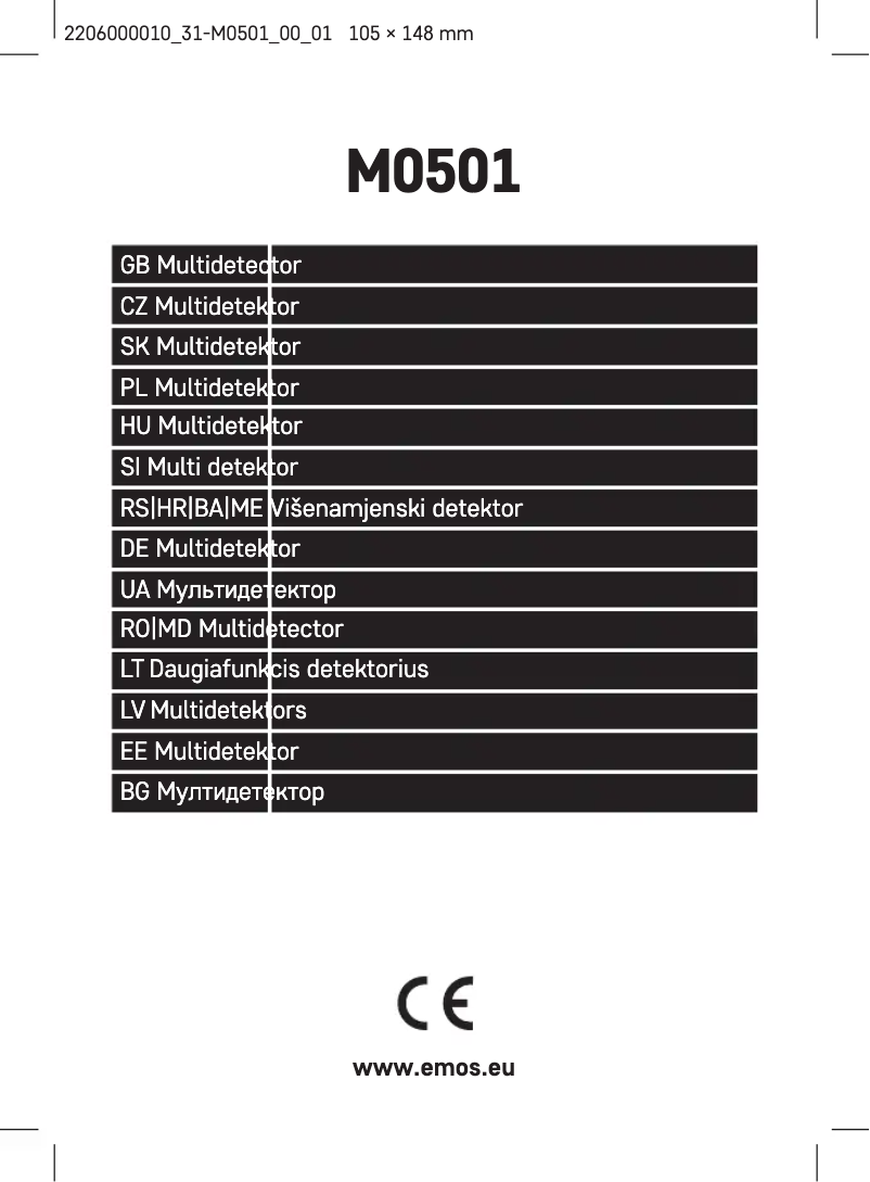 Page n°1 - Manuel utilisateur Emos M0501