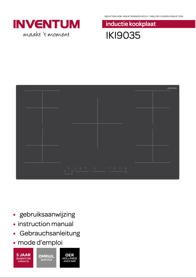Page n°1 - Manuel utilisateur Inventum IKI9035