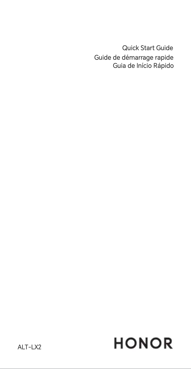 Page 1 de la notice Guide de démarrage rapide Honor X7c