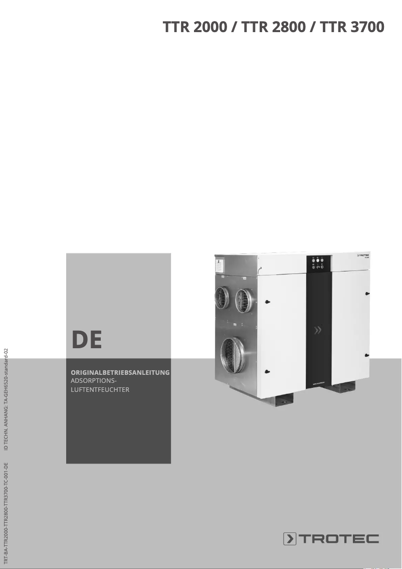 Image de la première page du manuel de l'appareil TTR 3700