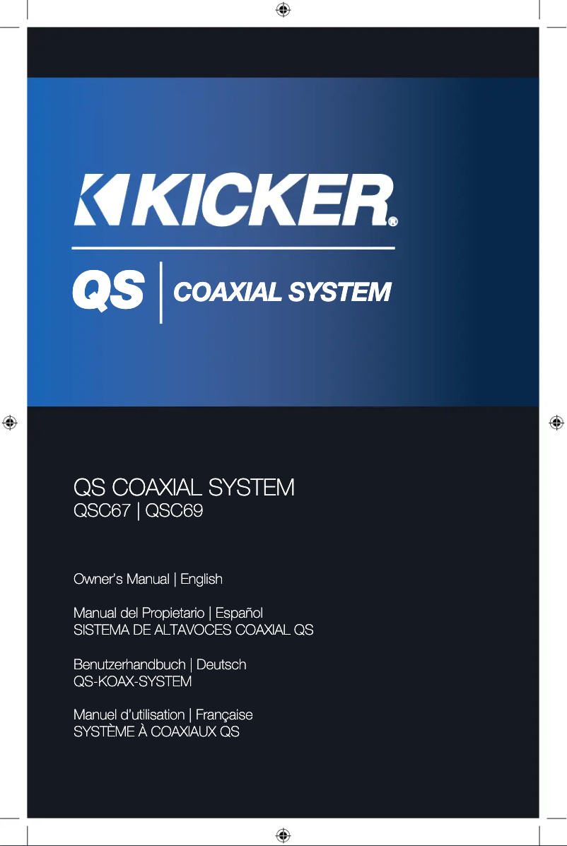 Page 1 de la notice Manuel utilisateur Kicker Q-Class 44QSC674
