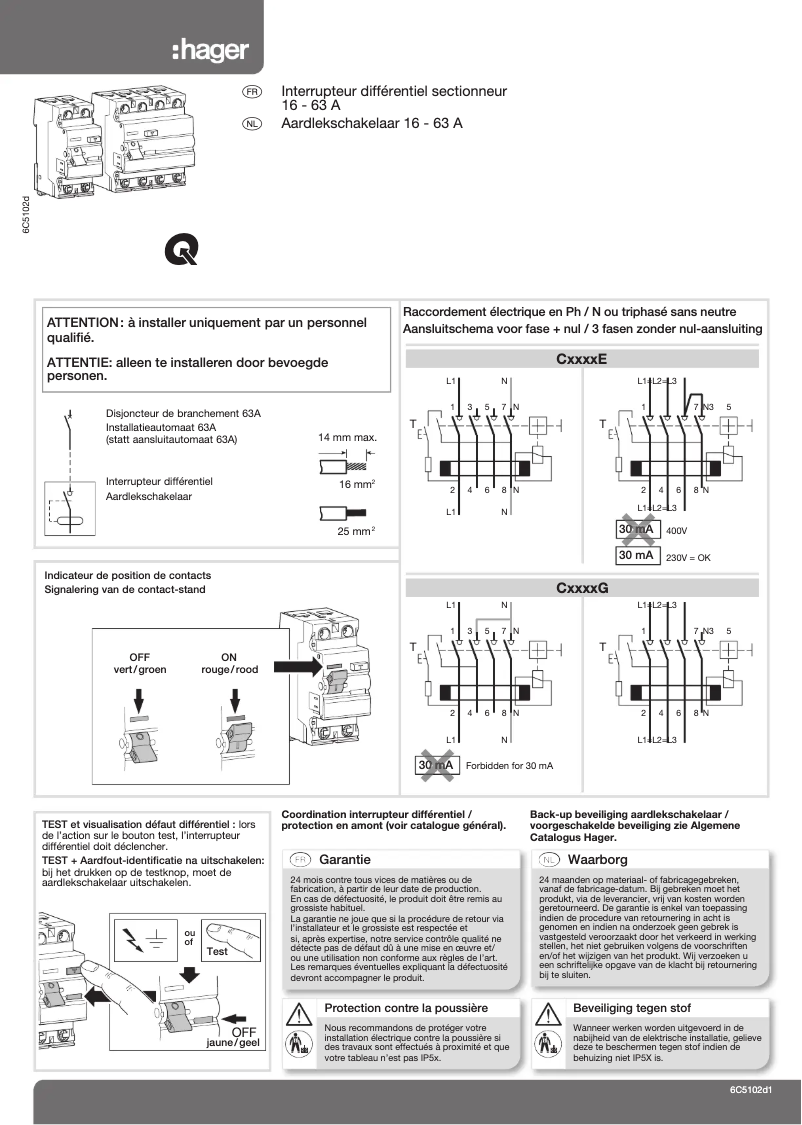 Image de la première page du manuel de l'appareil CDH463G