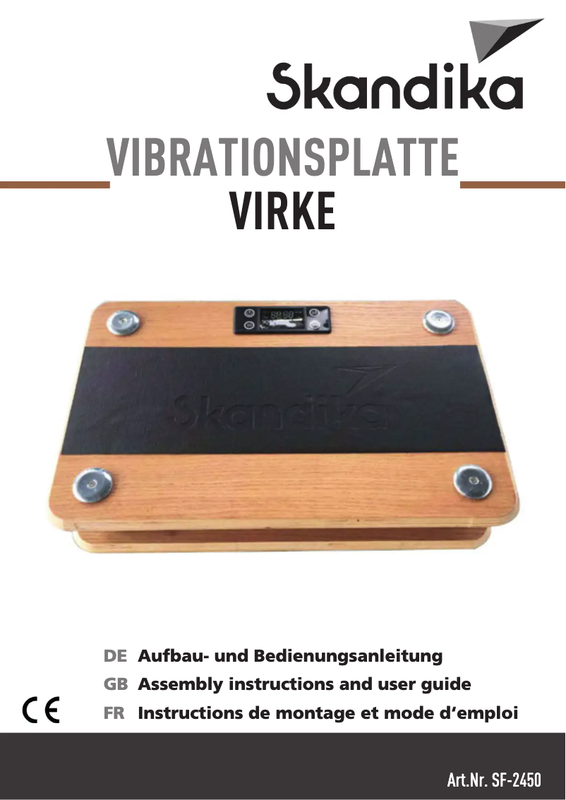 Page n°1 - Manuel utilisateur Skandika Virke