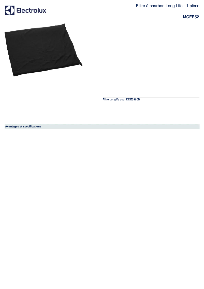 Image de la première page du manuel de l'appareil MCFE52