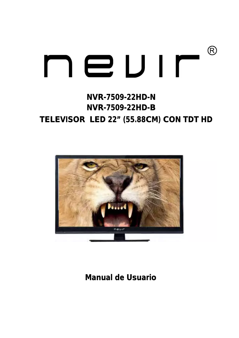 Page 1 de la notice Manuel utilisateur Nevir NVR-7509-22HD-B