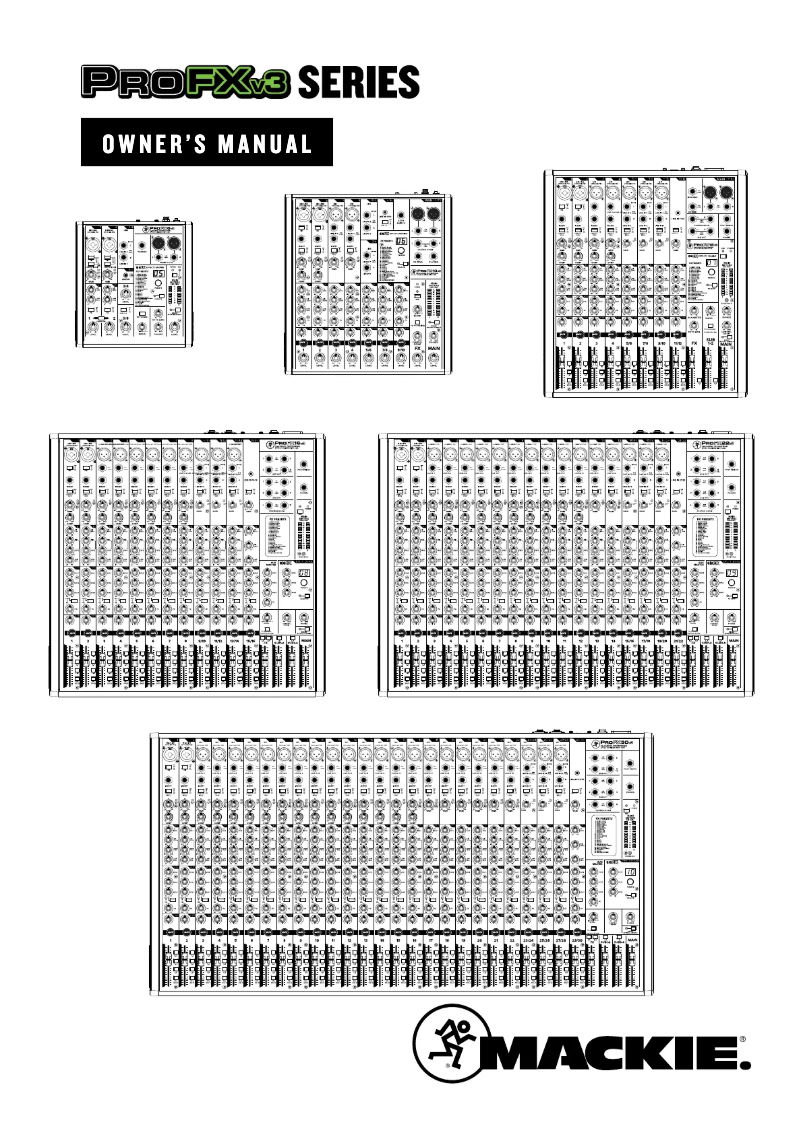Page 1 de la notice Manuel utilisateur Mackie ProFX10v3