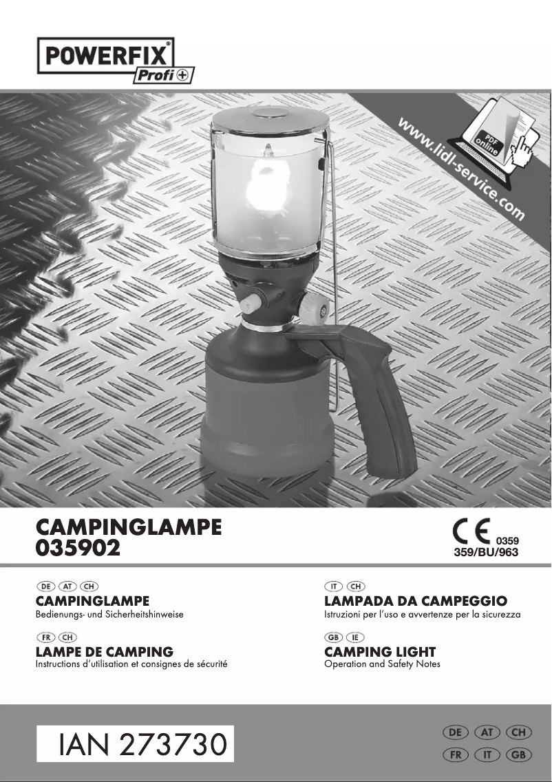 Image de la première page du manuel de l'appareil 035902