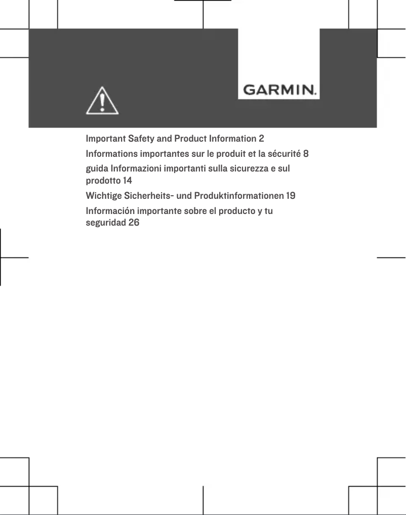 Page 1 de la notice Instructions de sécurité Garmin LIDAR-Lite v4 LED
