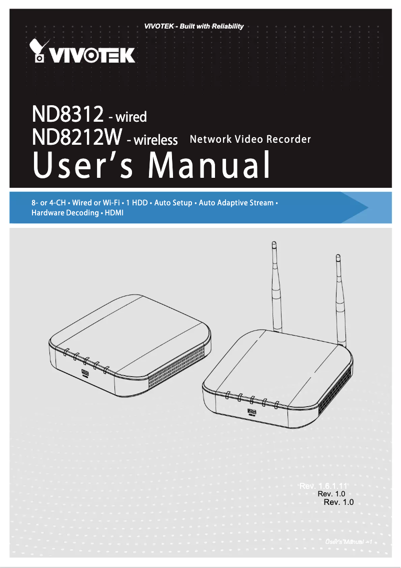 Image de la première page du manuel de l'appareil ND8312