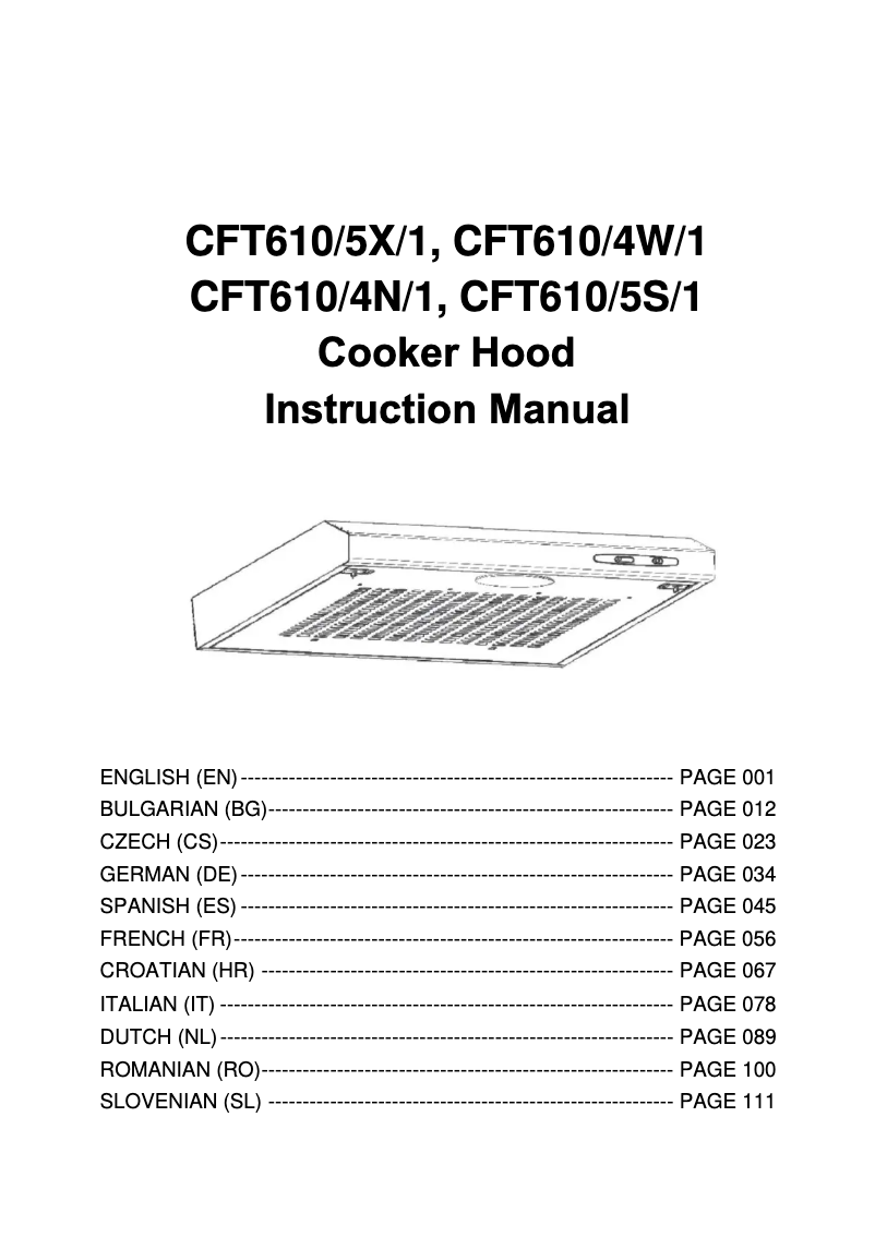 Page n°1 - Manuel utilisateur Candy CFT610/5S