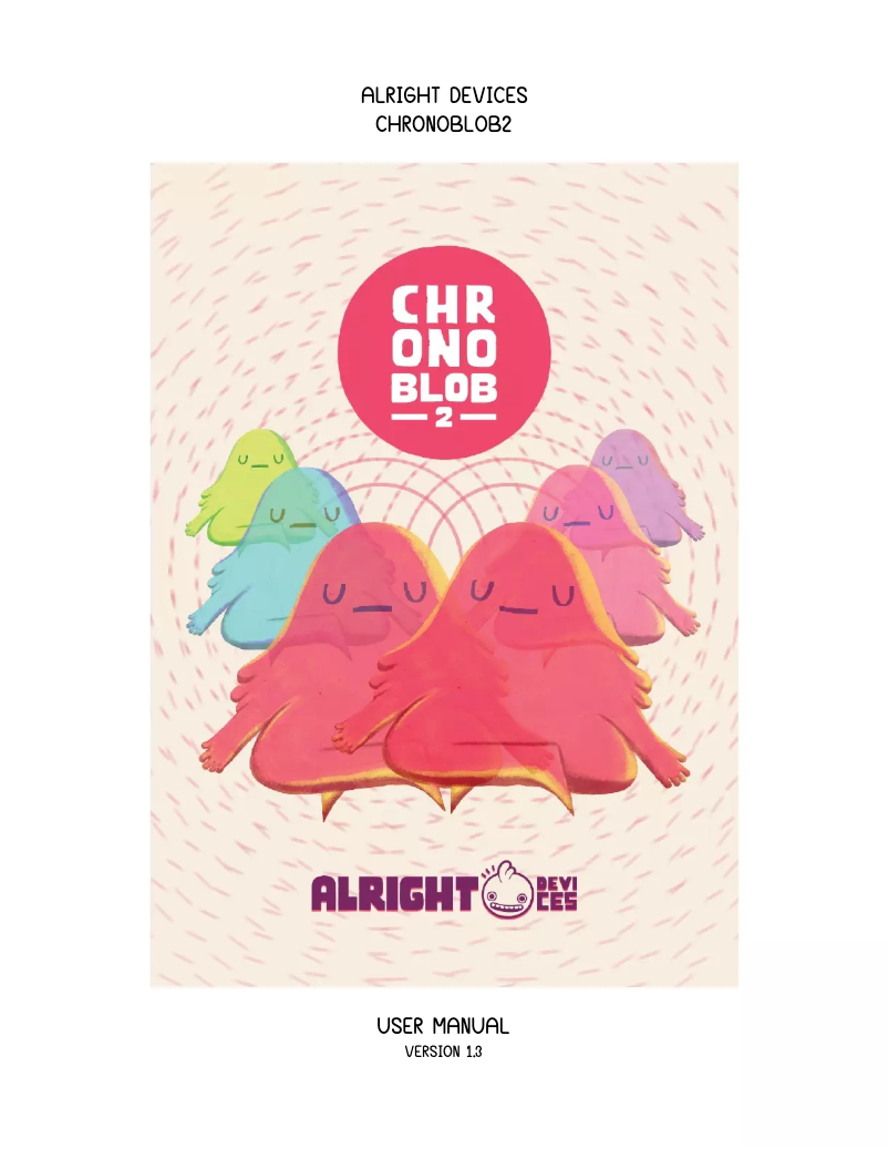 Image de la première page du manuel de l'appareil Chronoblob2