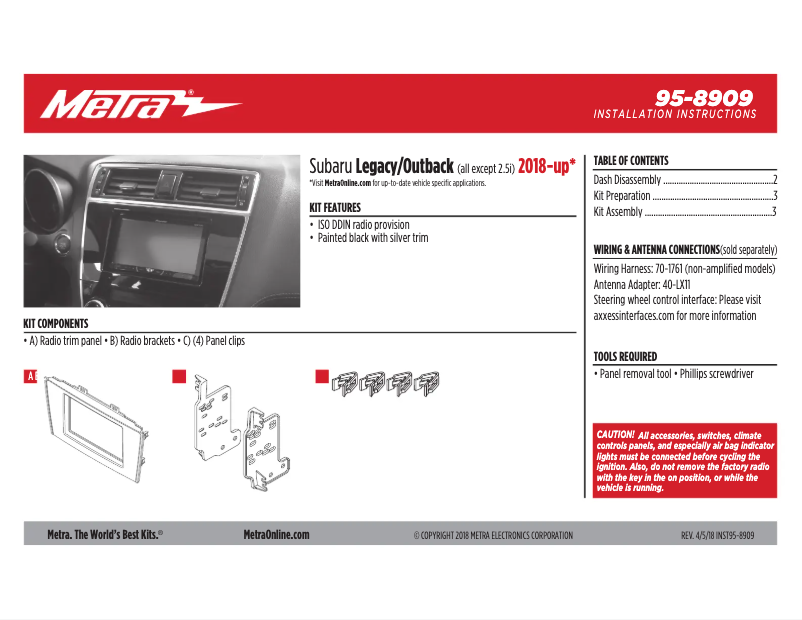 Image de la première page du manuel de l'appareil 95-8909