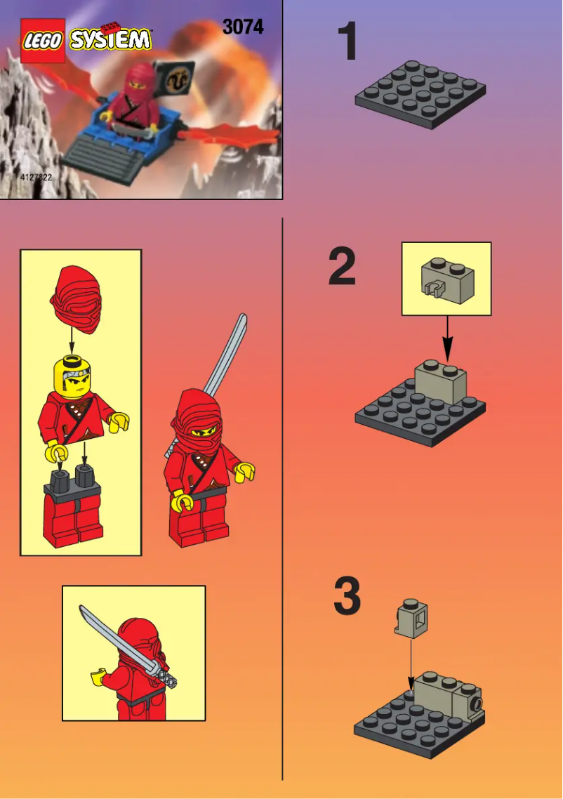 Page 1 de la notice Manuel utilisateur Lego RED NINJA DRAGON FLYER