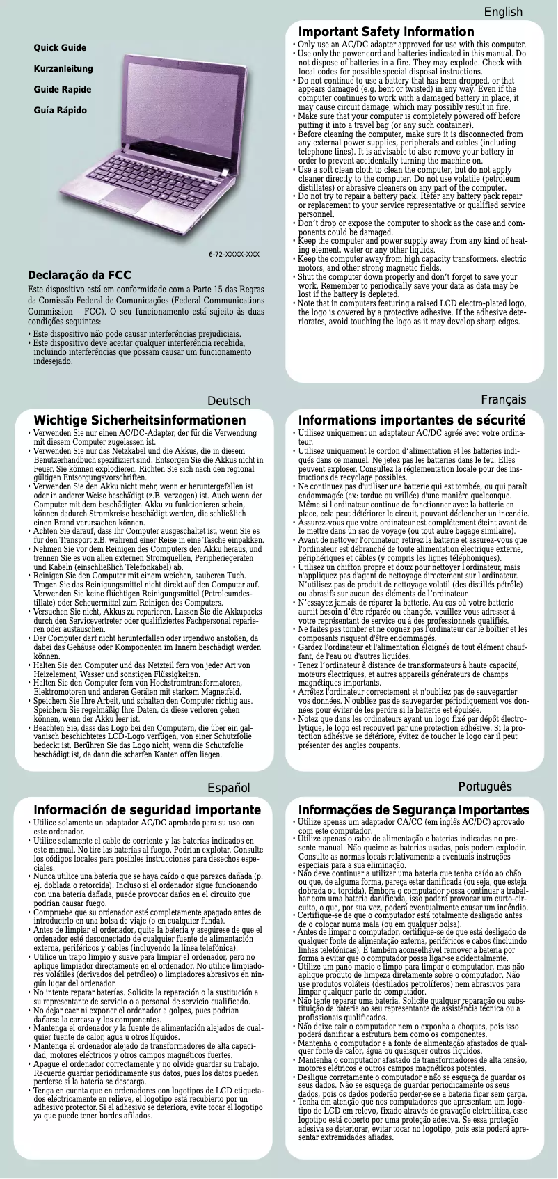 Image de la première page du manuel de l'appareil X116