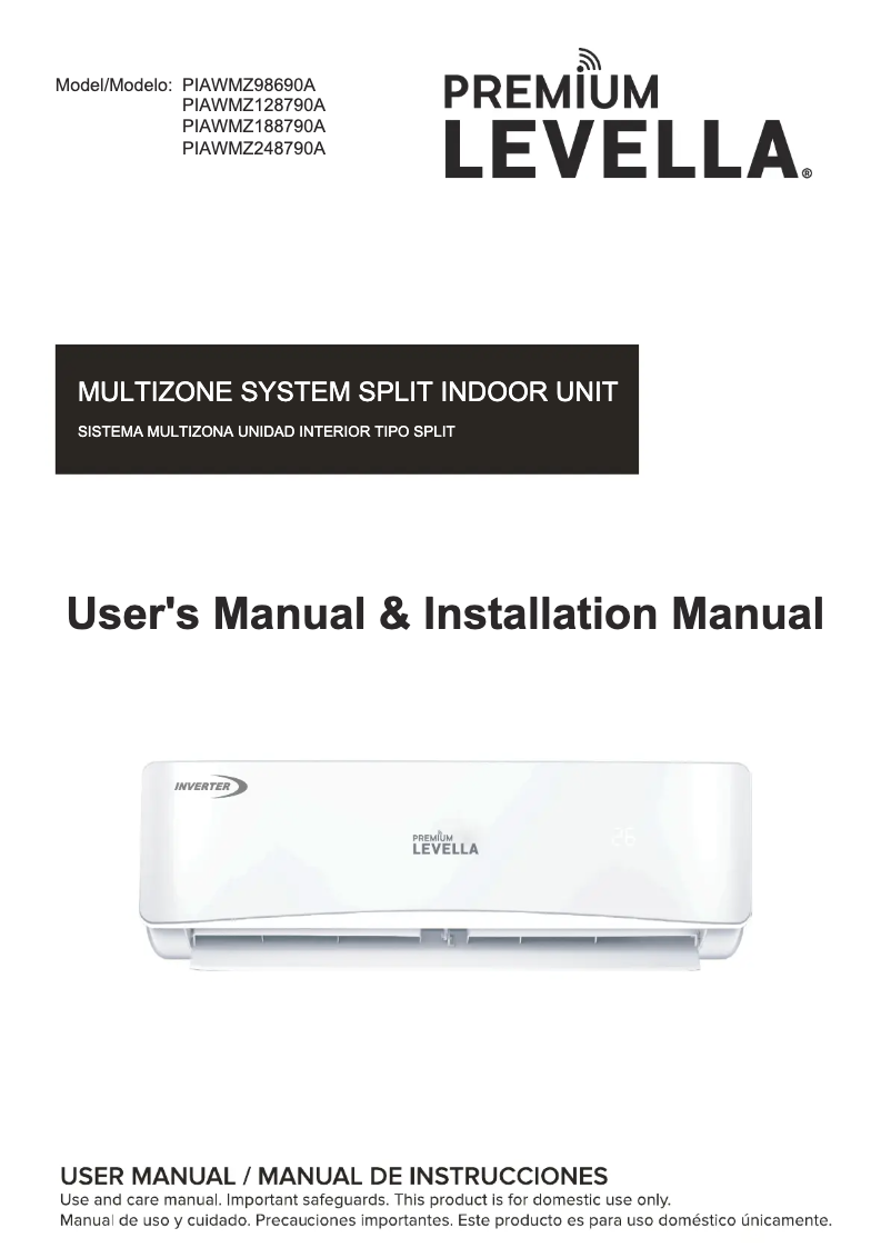 Page 1 de la notice Manuel utilisateur Premium PIAWMZ248790A