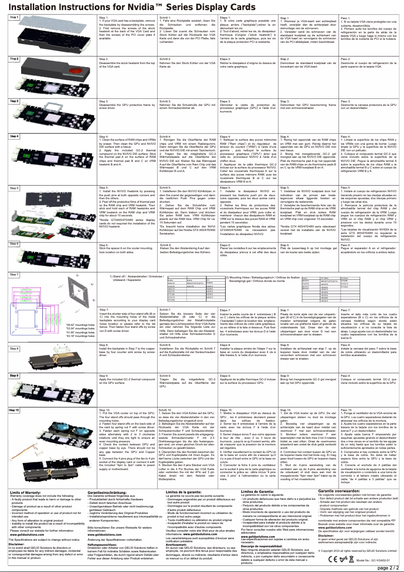 Page 1 de la notice Manuel utilisateur Gelid GC-VGA02-01