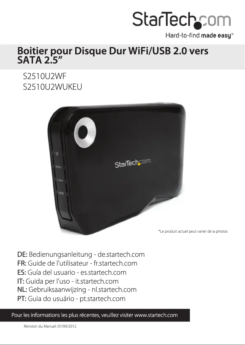 Page 1 de la notice Manuel utilisateur StarTech.com S2510U2WF