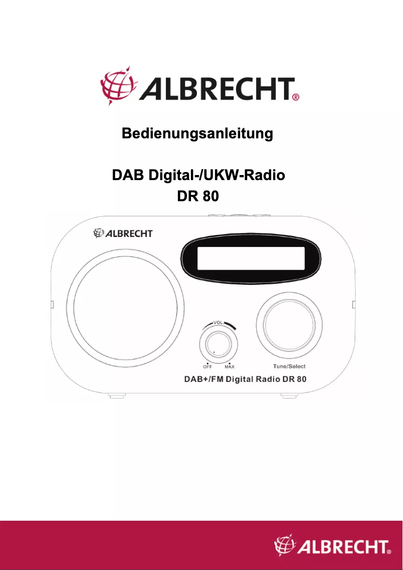 Imagen de la primera página del manual del dispositivo DR 80