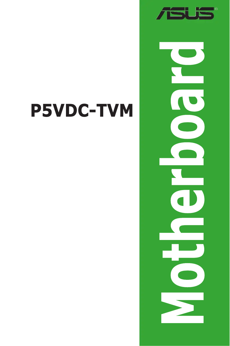 Page n°1 - Manuel utilisateur Asus P5VDC-TVM