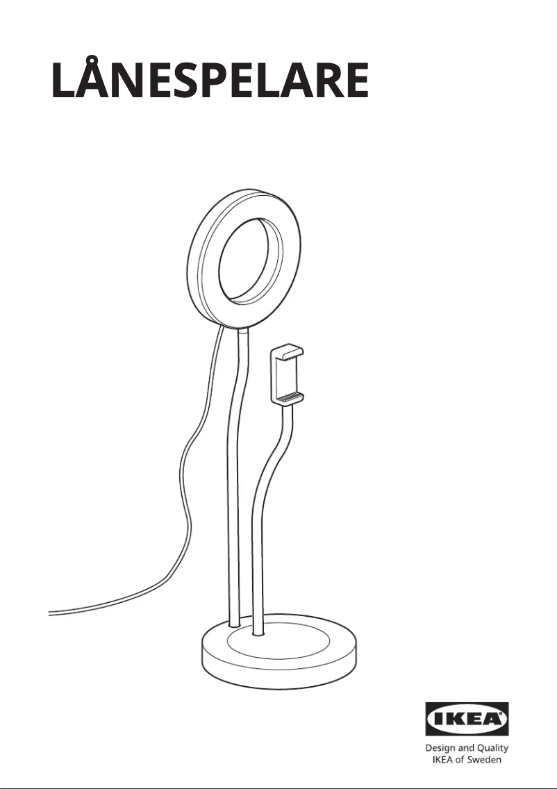 Page 1 de la notice Manuel utilisateur Ikea LÅNESPELARE 605.457.10