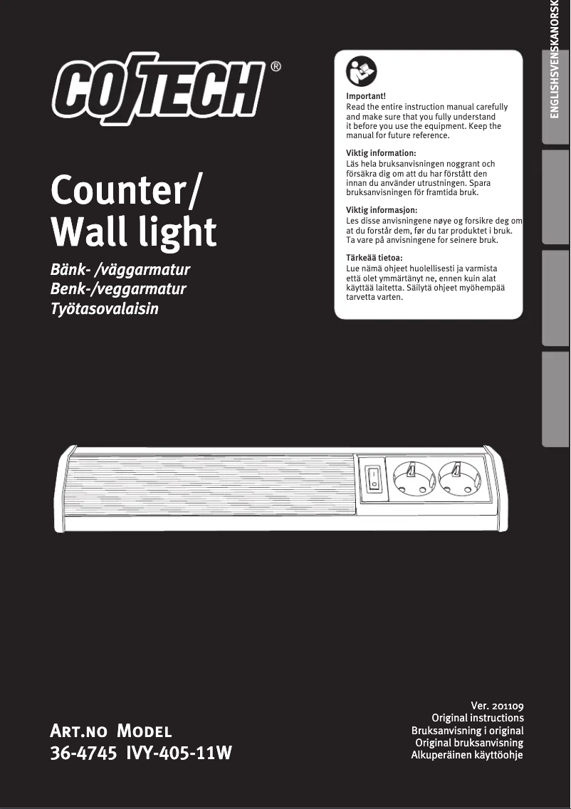 Image de la première page du manuel de l'appareil IVY-405-11W