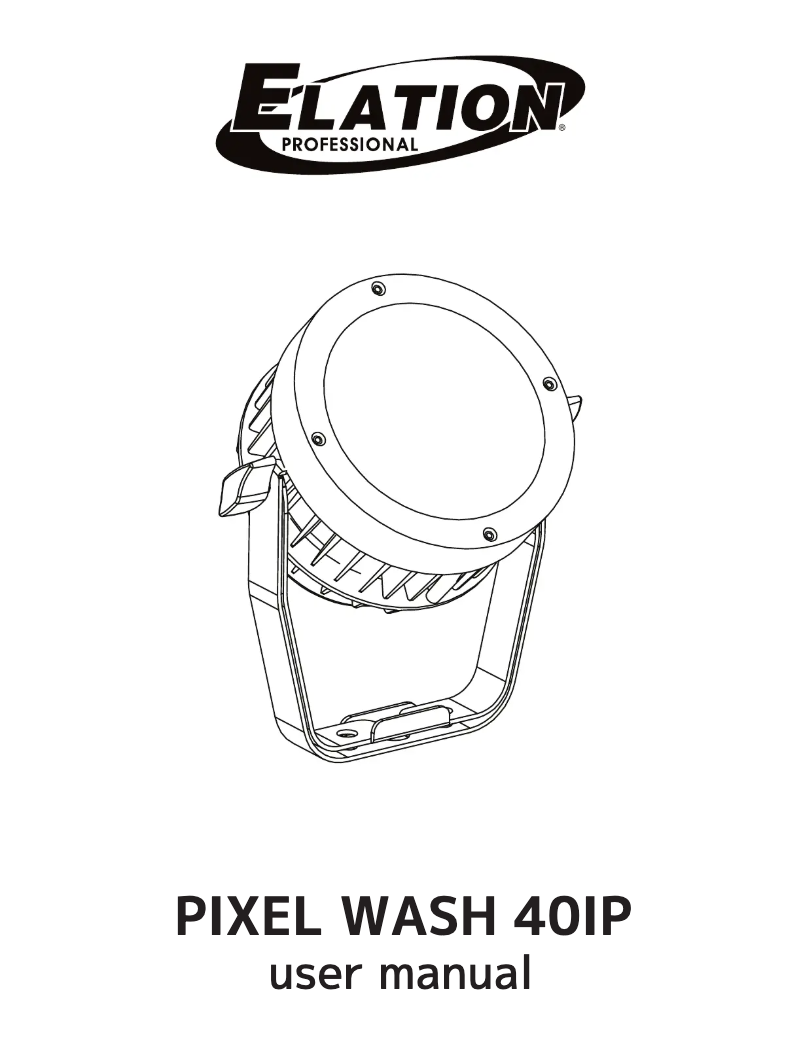 Image de la première page du manuel de l'appareil PIXEL WASH 40IP