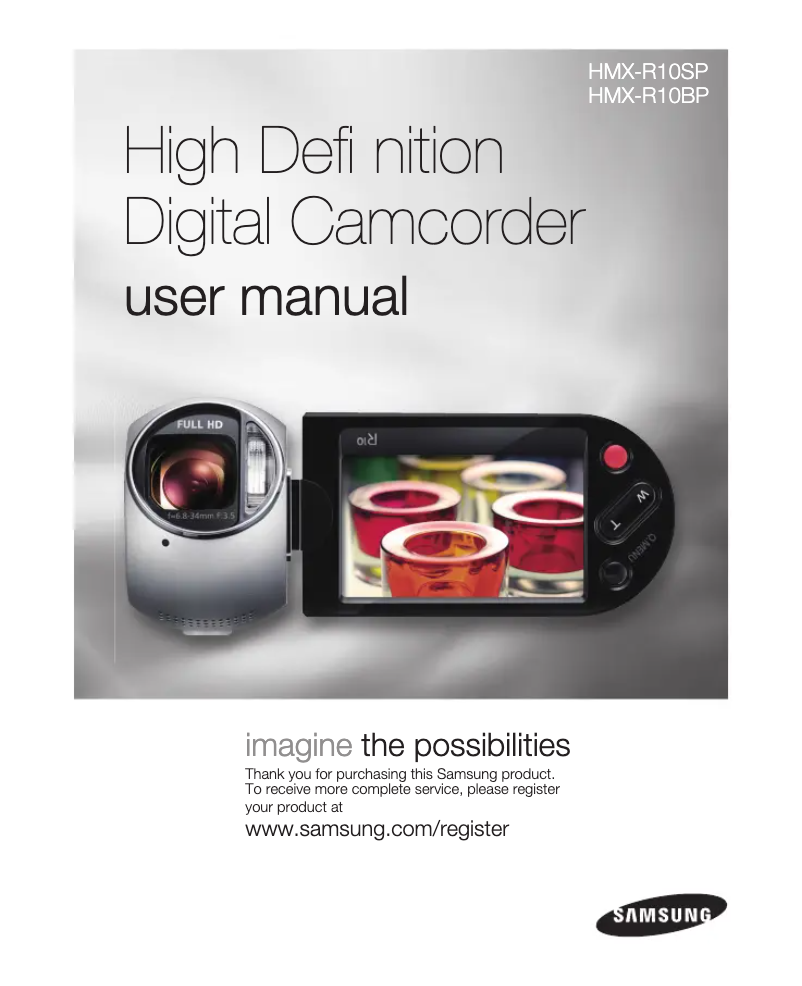 Page n°1 - Manuel utilisateur Samsung HMX-R10SP