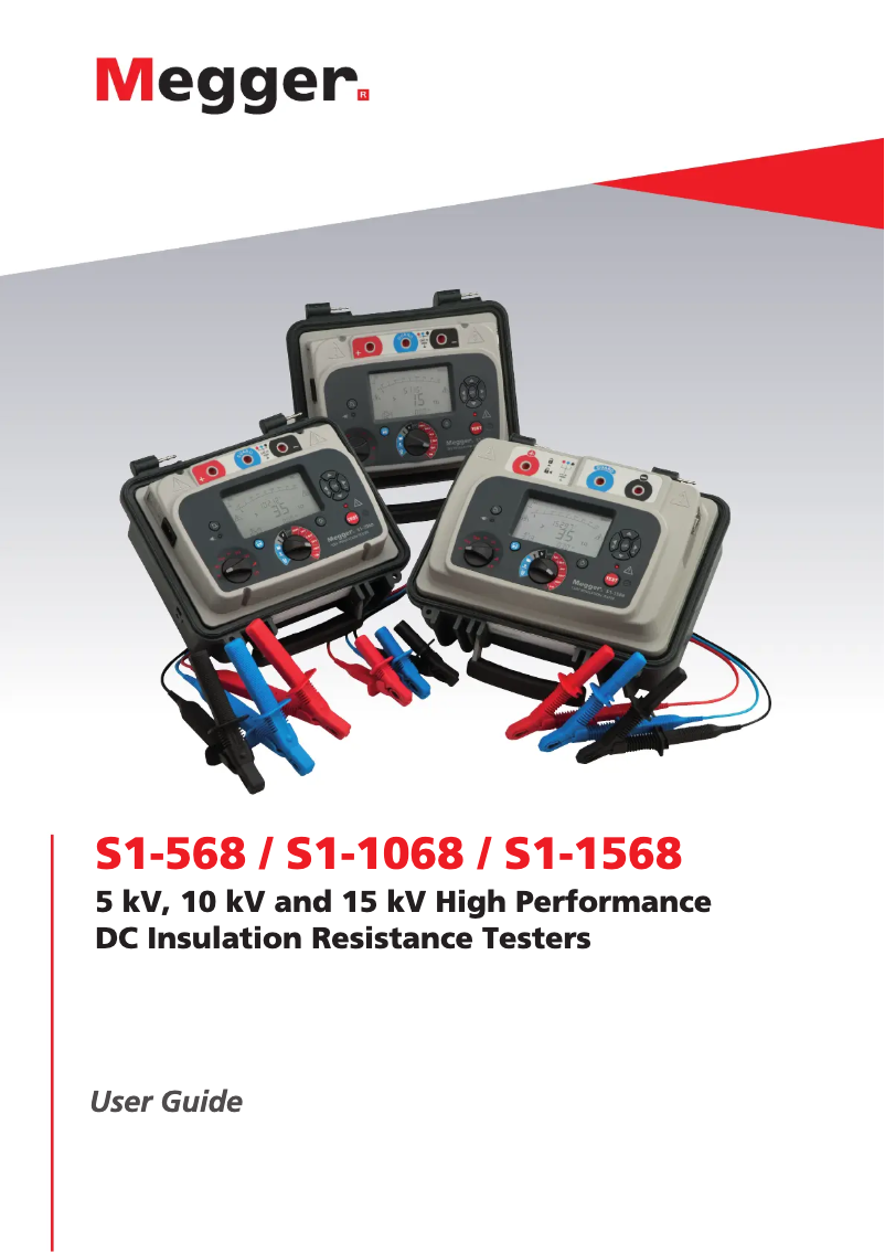 Page 1 de la notice Manuel utilisateur Megger S1-1068