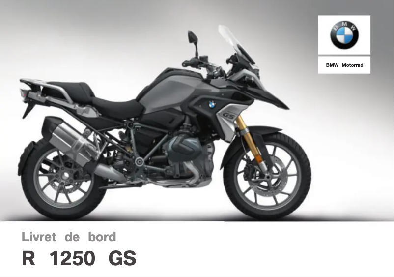 Page 1 de la notice Manuel utilisateur BMW R 1250 GS (2018)