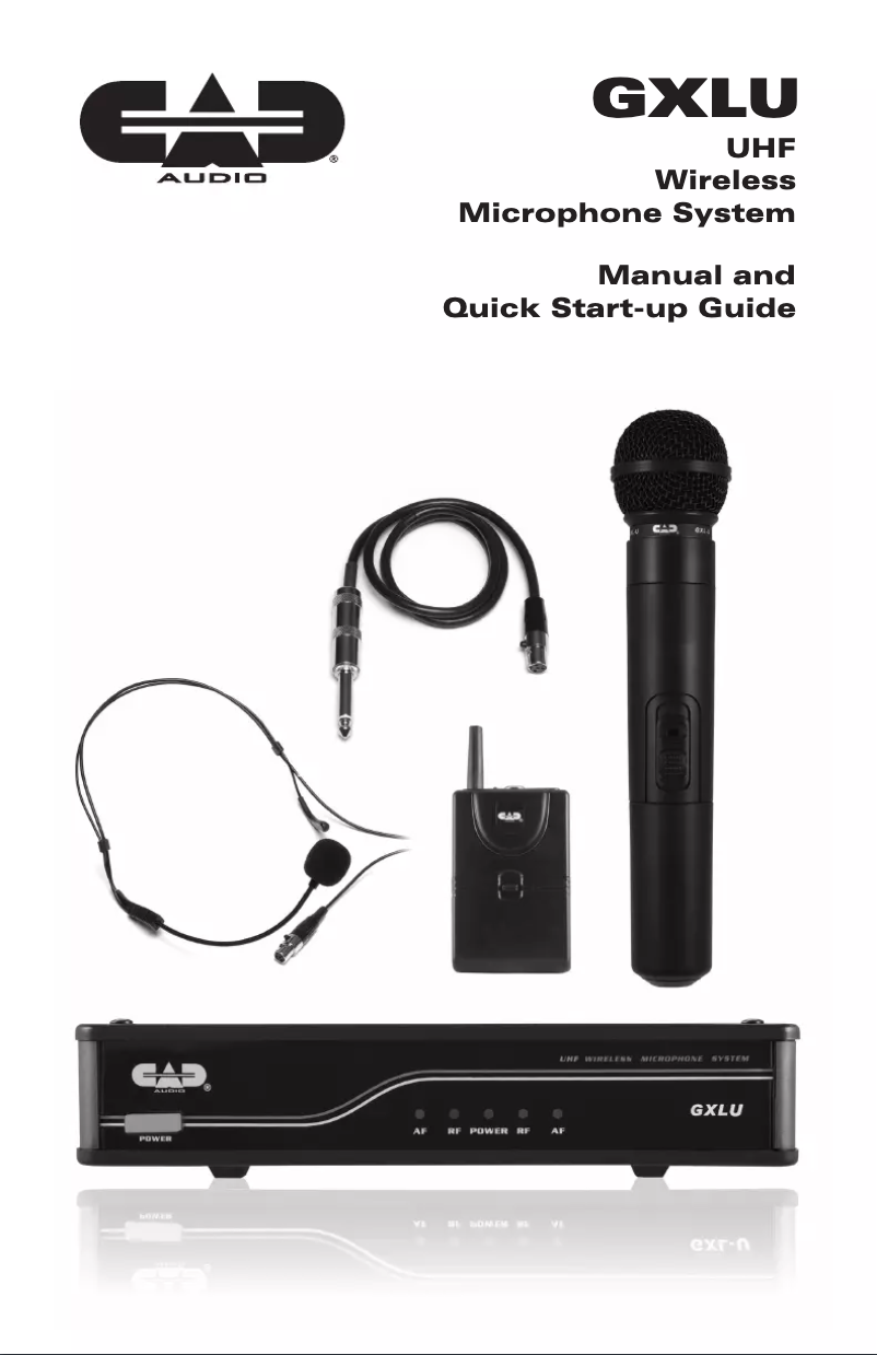 Page n°1 - Manuel utilisateur CAD Audio GXLU