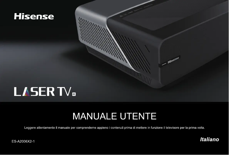 Image de la première page du manuel de l'appareil Laser TV 4k