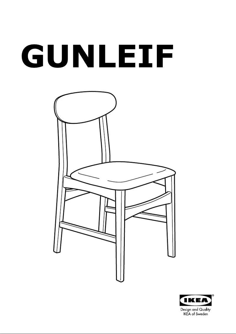 Page 1 de la notice Manuel utilisateur Ikea GUNLEIF 505.748.16