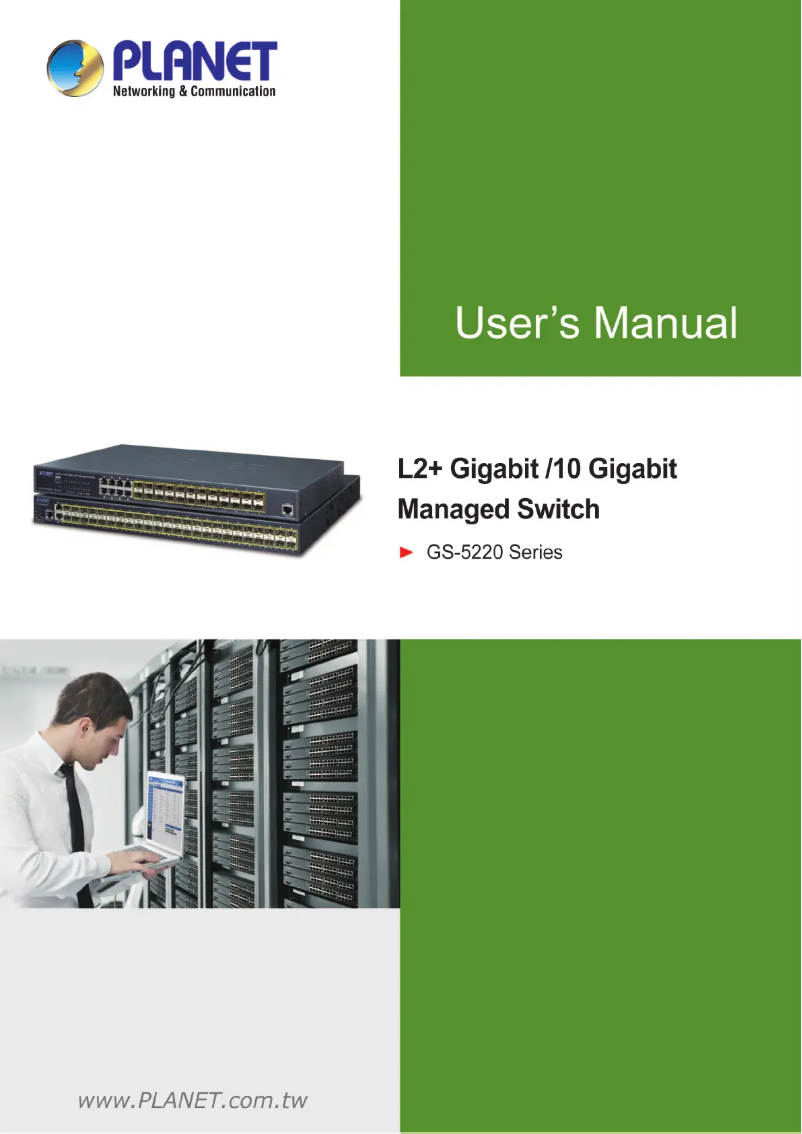 Image de la première page du manuel de l'appareil GS-5220-24UPL4XVR