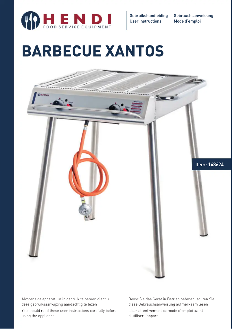 Page 1 de la notice Manuel utilisateur Hendi Xantos