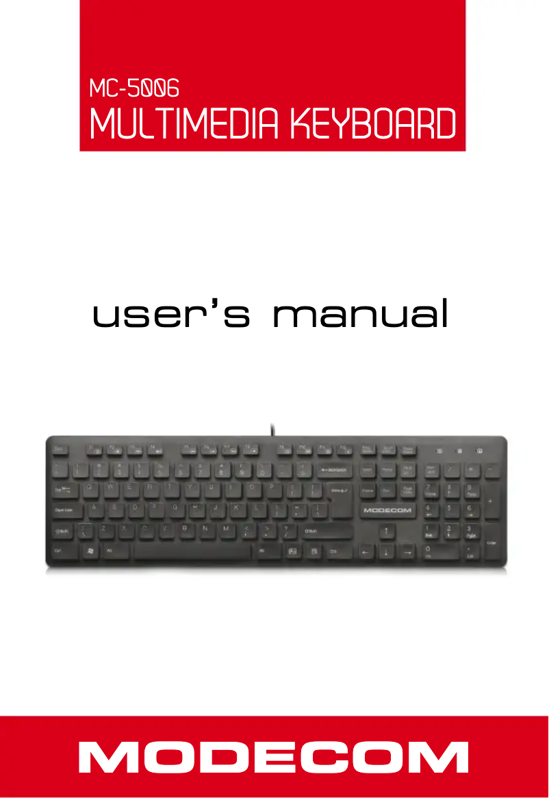 Page n°1 - Manuel utilisateur ModeCom MC-5006