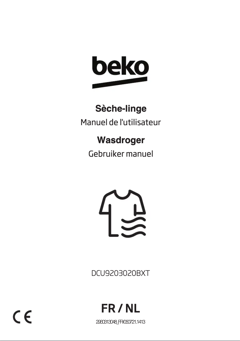 Page 1 de la notice Manuel utilisateur Beko DCU9203020BXT
