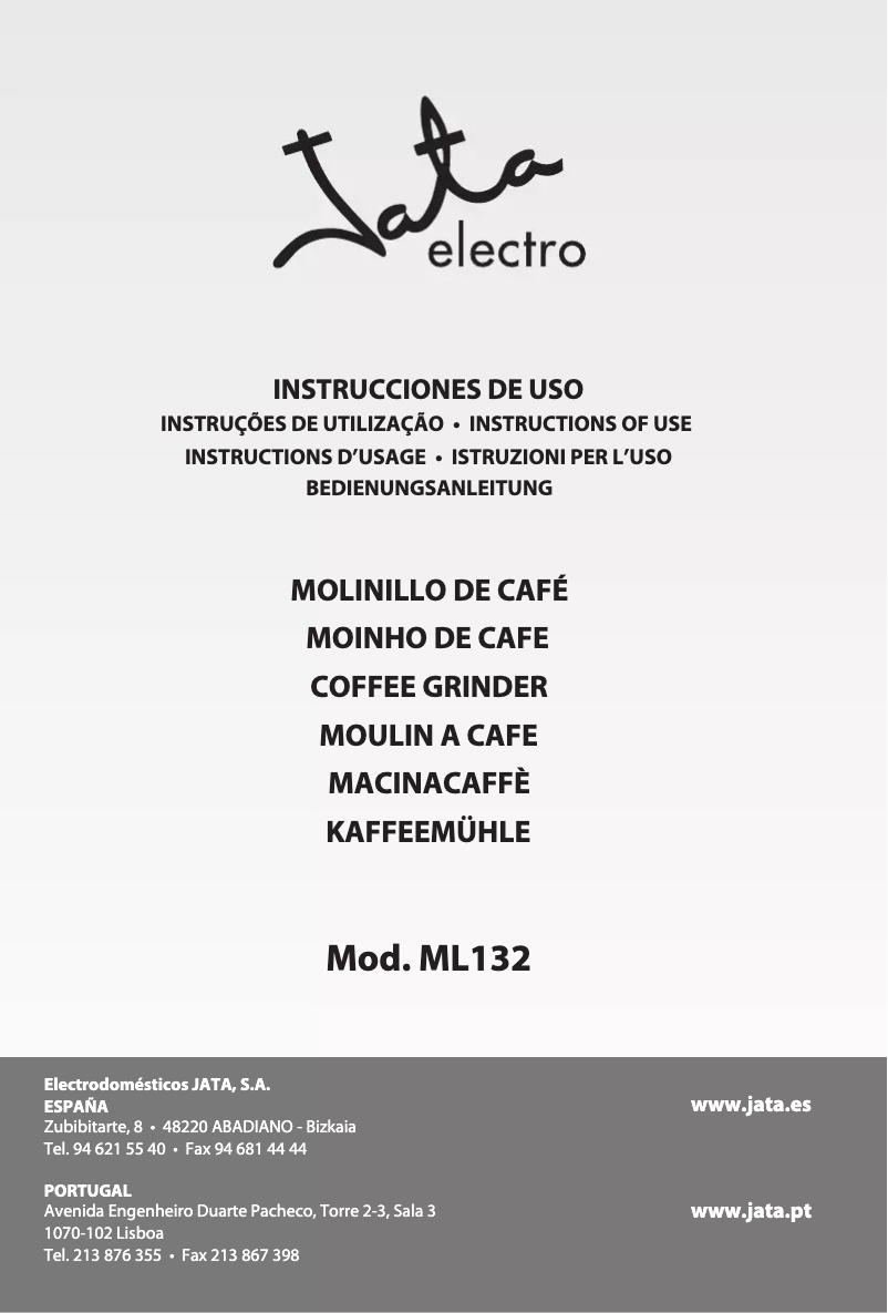 Image de la première page du manuel de l'appareil ML132