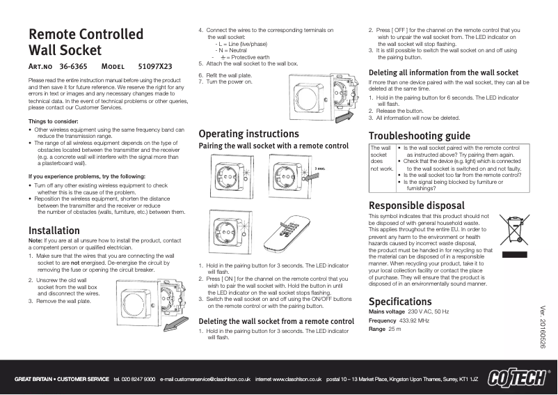 Image de la première page du manuel de l'appareil 51097X23