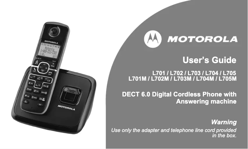 Imagen de la primera página del manual del dispositivo L703