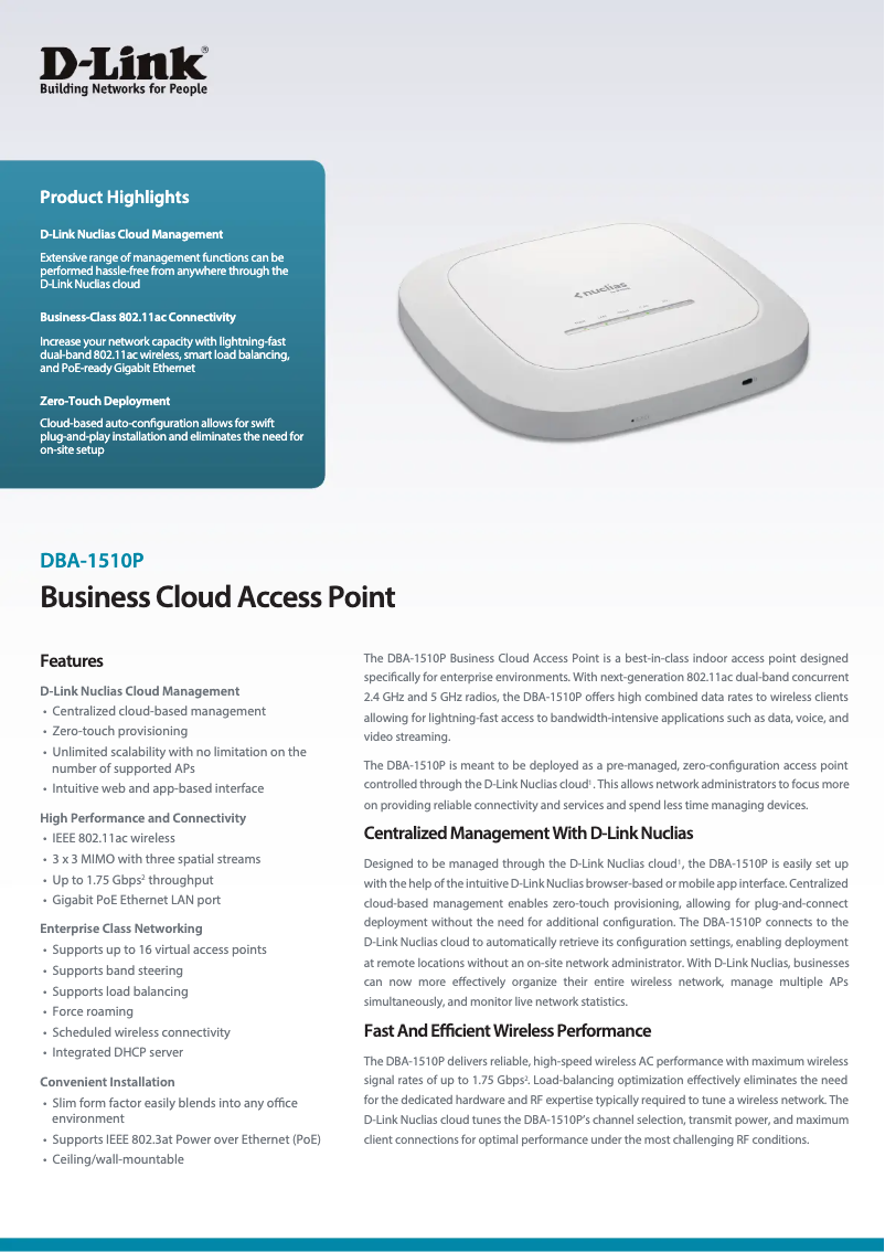 Image de la première page du manuel de l'appareil DBA-1510P