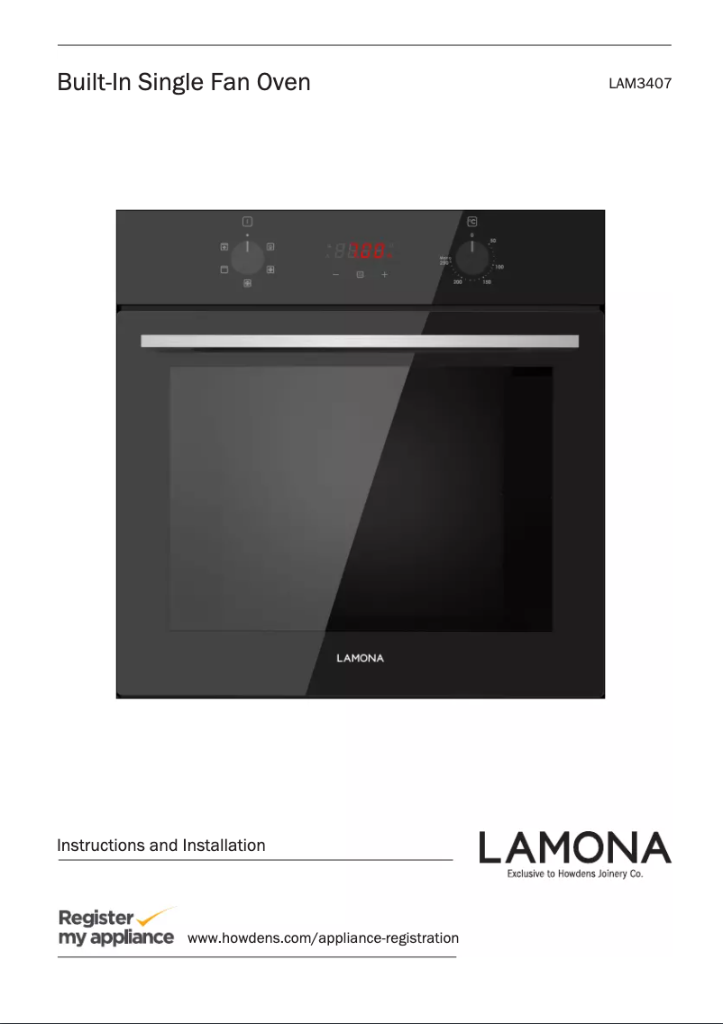 Page n°1 - Manuel utilisateur Lamona LAM3407