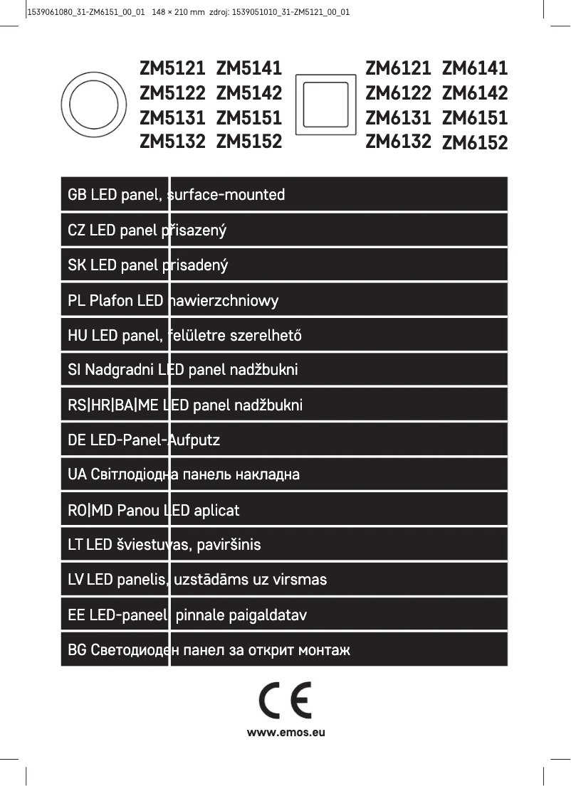 Page 1 de la notice Manuel utilisateur Emos ZM6151
