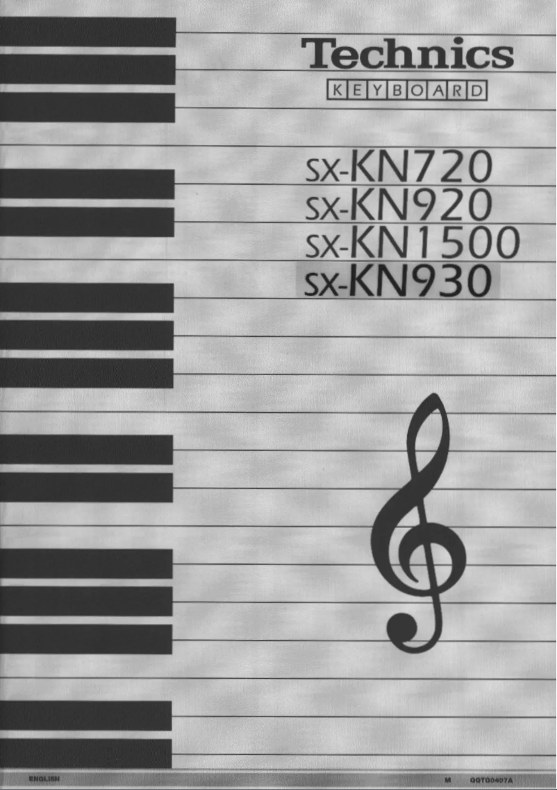 Page n°1 - Manuel utilisateur Technics SX-KN930
