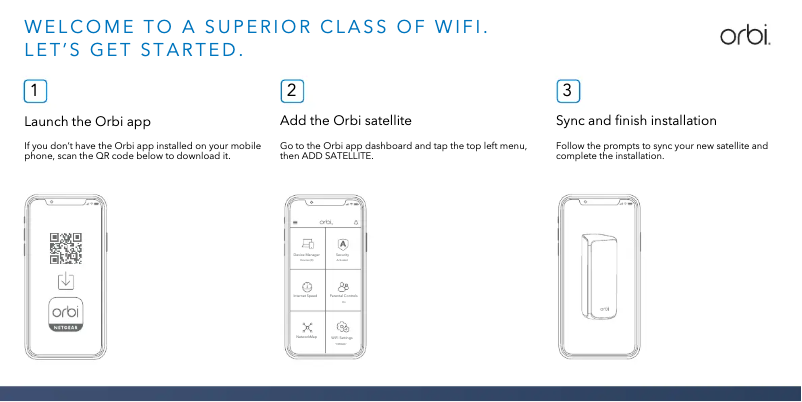Page 1 de la notice Guide d'installation Netgear Orbi RBE770