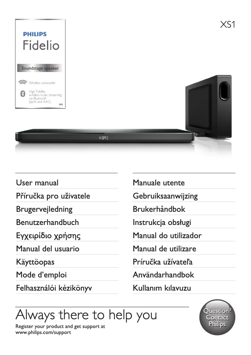Page n°1 - Manuel utilisateur Philips Fidelio XS1